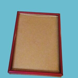 Red Metal Picture Frame Easel Contemporary Modern Minimalist 4x6 Photo